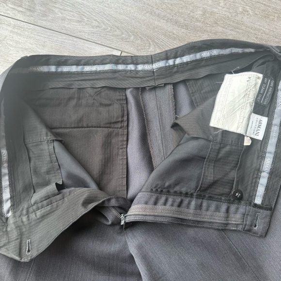 Armani Collezion Pure Wool Grey Cropped Trouser Pants Made in Italy - Picture 9 of 15